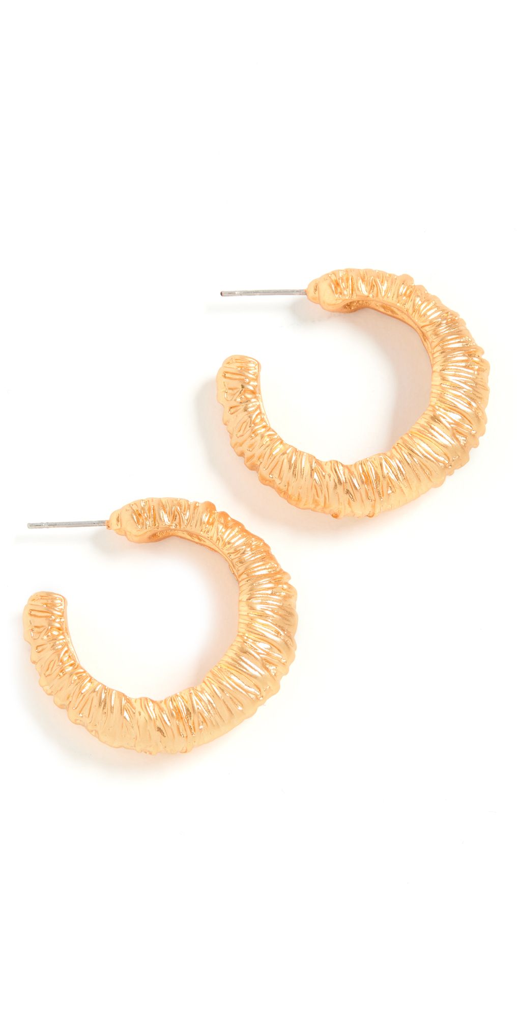 Satin Gold Wrapped Hoop Earrings | Shopbop