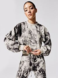 Seafoam Hyper Reality Knit Long Sleeve Crewneck Top | Carbon38