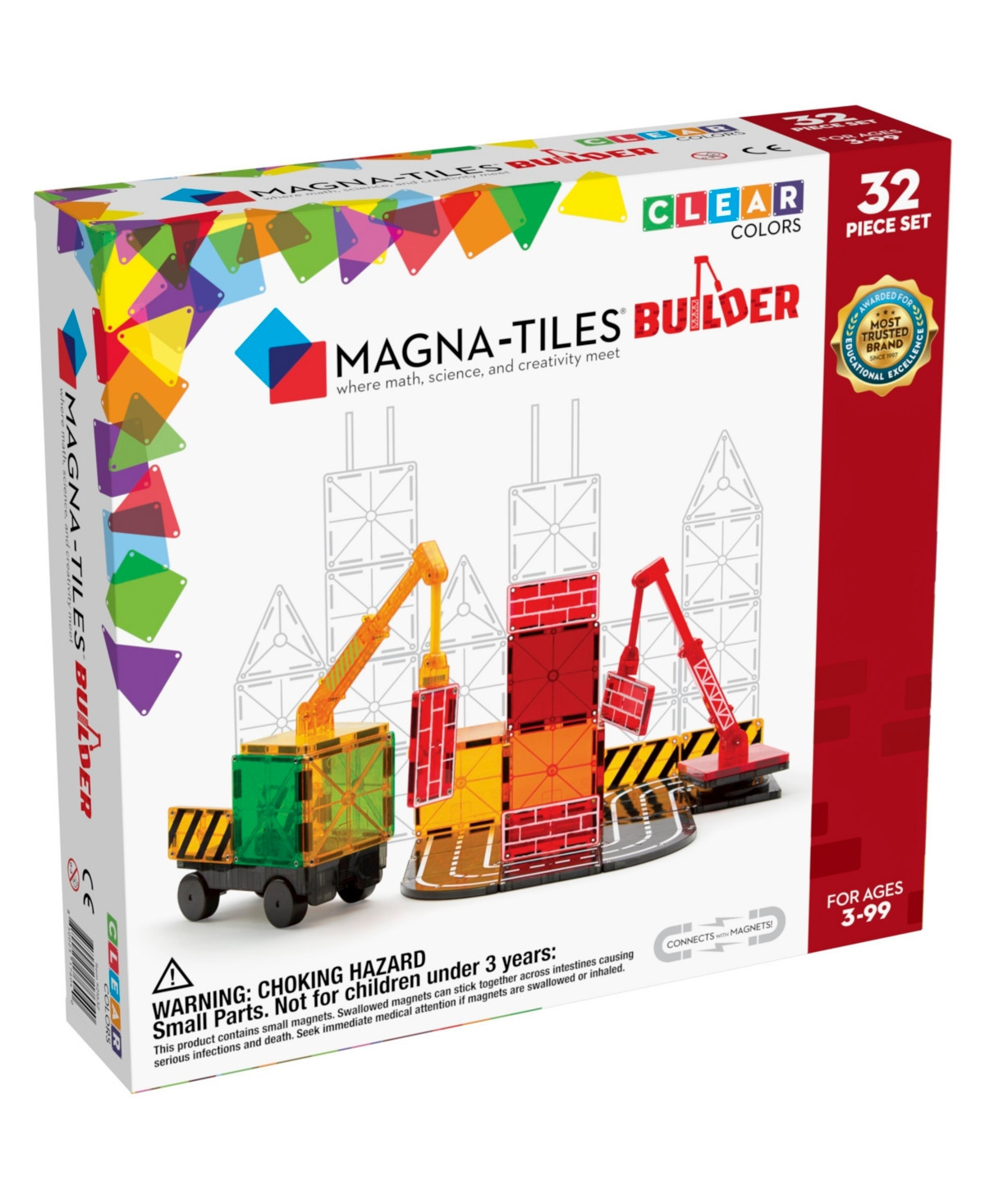 Magna-tilesa Magna-tiles Builder 32-Piece Magnetic Construction Set, Ages 3+ - Assorted Pre-Pack | Macy's