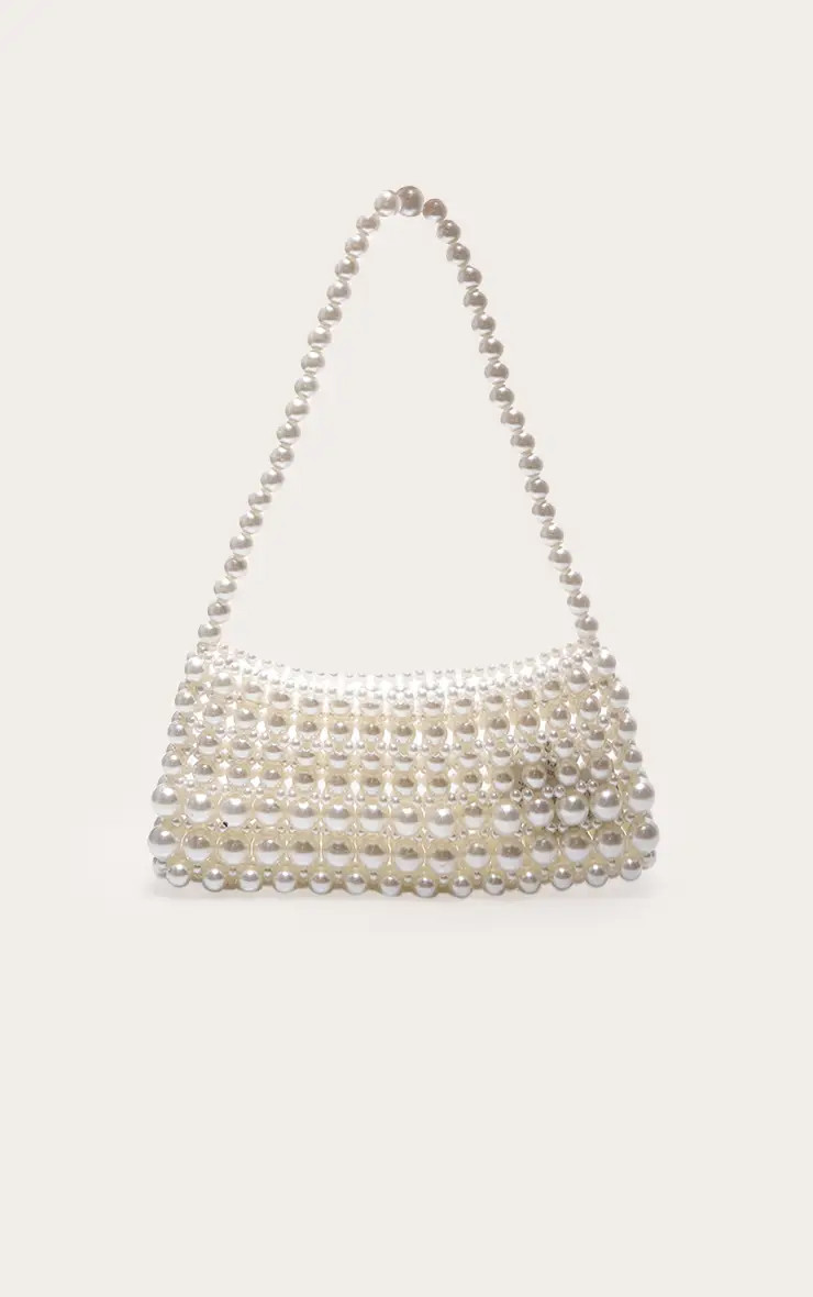 White Pearl Shoulder Bag | PrettyLittleThing UK
