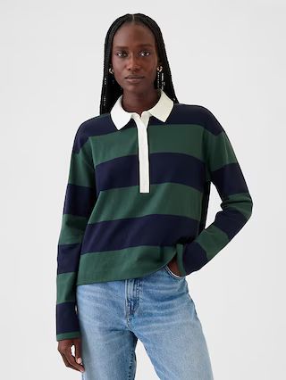 Cropped Rugby Polo Shirt | Gap (US)