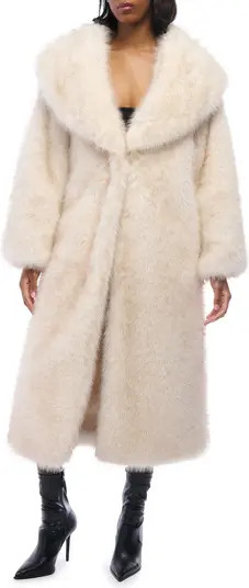 AZALEA WANG Toasted Marshmallow Faux Fur Coat | Nordstrom | Nordstrom