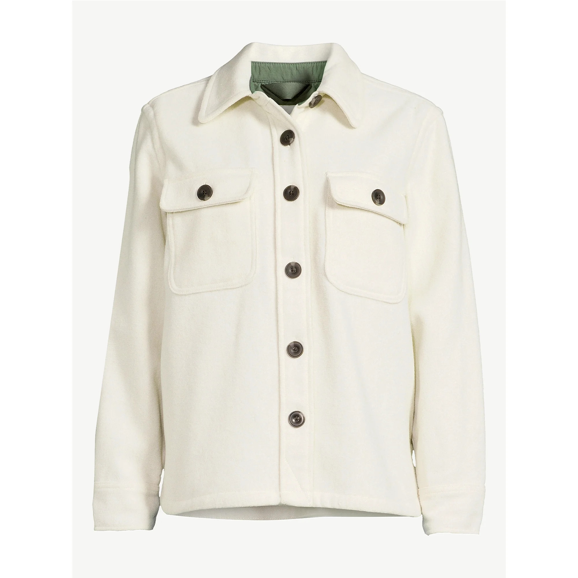 Free Assembly Women's Wool Blend Shirt Jacket | Walmart (US)