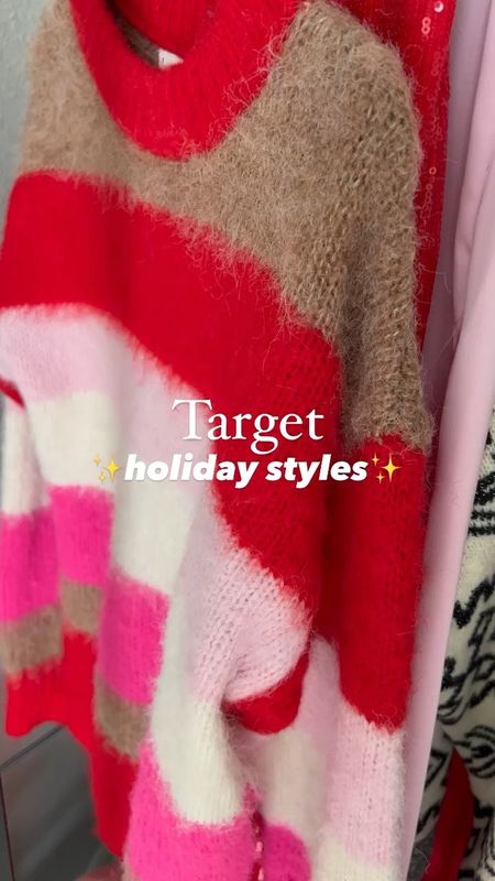 #ad Gift yourself these affordable fashion finds this Holiday season from @target 🎄🎯#targetpartner #targestyle

These are the most stunning @targetstyle looks with such amazing quality for the price! Perfect looks for hosting holiday parties, winter date nights or New Years Eve! 

Striped Brushed Pullover Sweater- Small
Sequin A-Line Midi Skirt-Small
High Rise Faux Croc Pants- Size 6
‘CHEERS!’ Crewneck Pullover-Small
Satin Blazer- Small
Tulle Tank Top- Medium
Light Pink Slip Skirt- Medium
Short Sleeve Pailettes Top- Small

#LTKsalealert #LTKHoliday #LTKCyberWeek