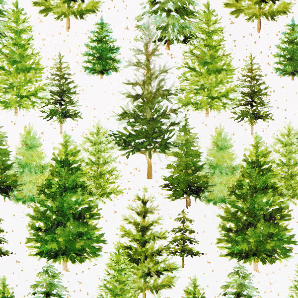 Caspari White Christmas Wrapping Paper | The Container Store