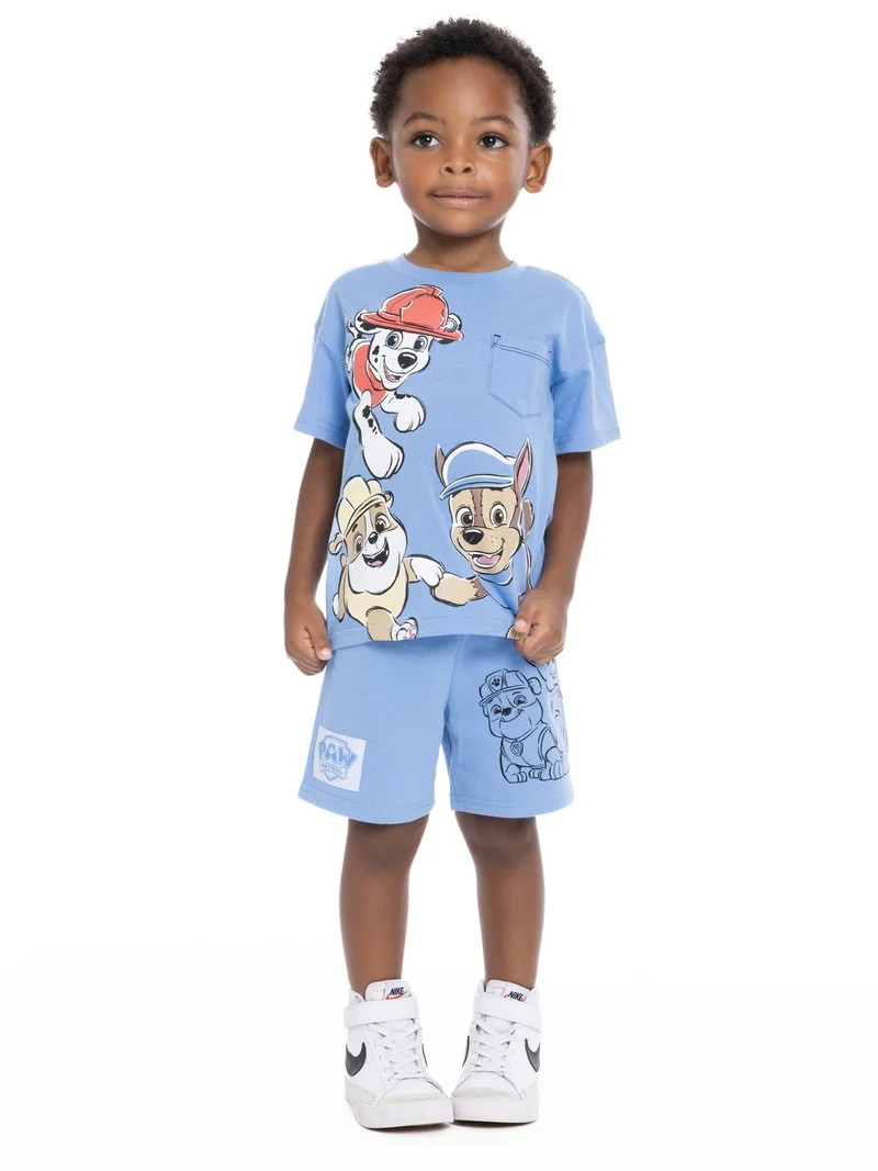 PAW Patrol Toddler Graphic Tee and Shorts Set, 2-Piece, Sizes 12M-5T | Walmart (US)