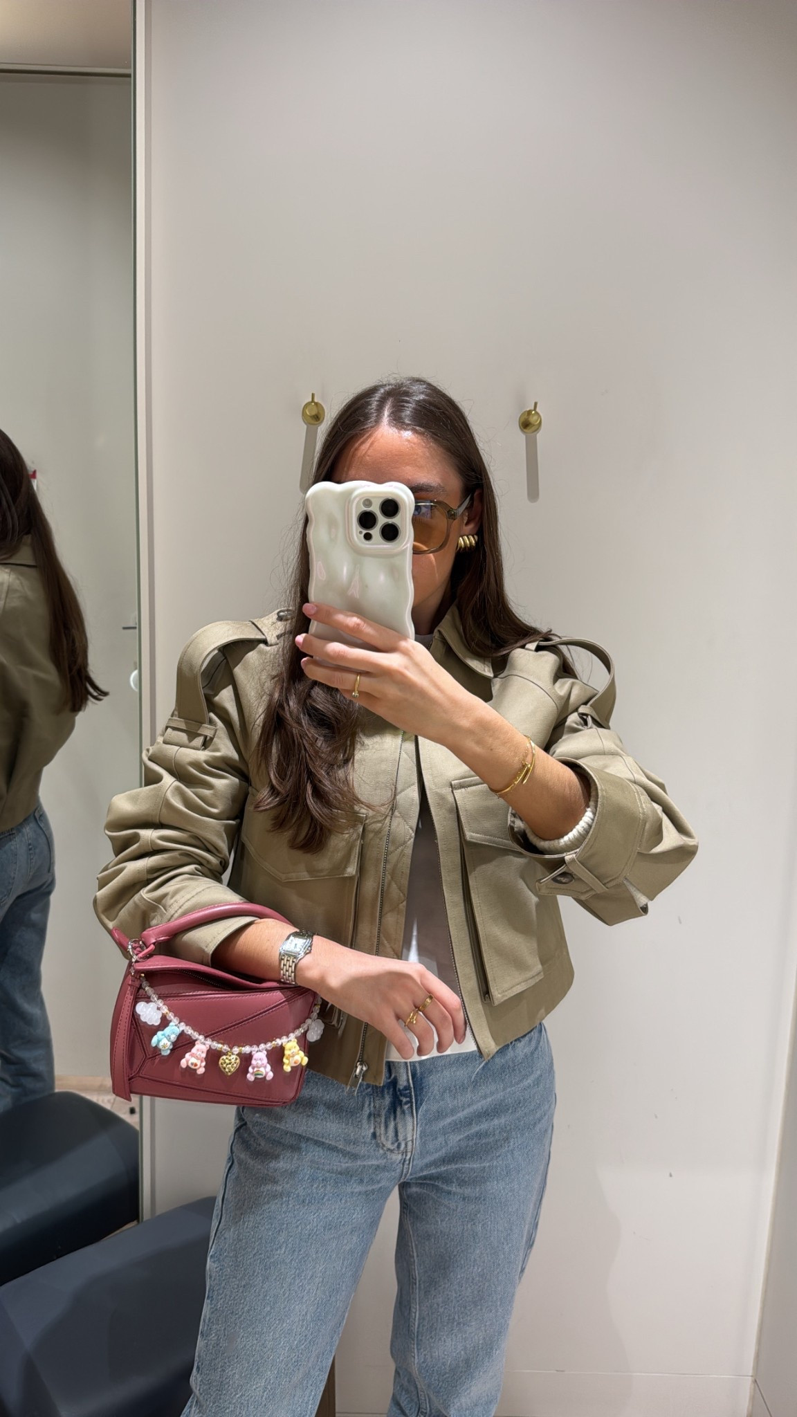 Beige short trench jacket 🤍✨

#LTKspring