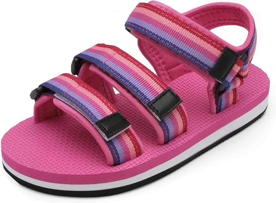 DREAM PAIRS Boys Girls Sandals Open-Toe Adjustable Straps Summer Outdoor Sport Sandals | Amazon (US)