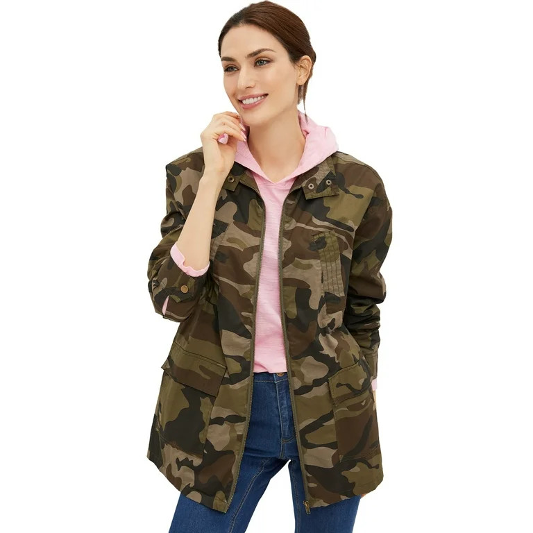 ellos Women's Plus Size Camo Utility Jacket - 14, Camo | Walmart (US)