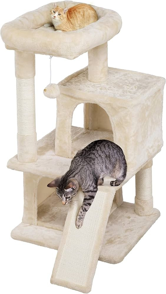 Yaheetech Multi-Level Cat Tree Tower Cat Furniture Activity Center Kitten Play House 36in | Amazon (US)