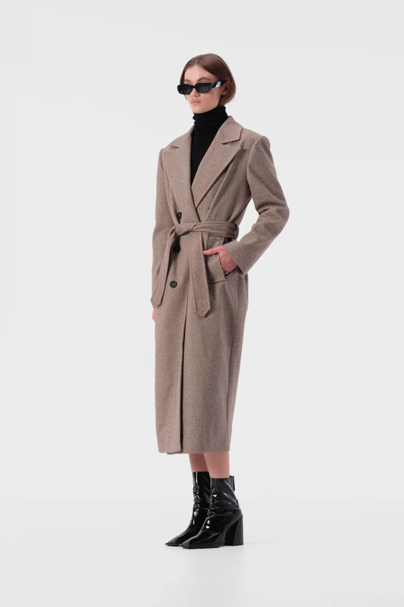 Hugo Coat Cocoa Twill | Elka Collective