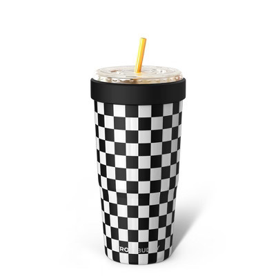 Frost Buddy ToGo Buddy 30oz Stainless Steel Vacuum Insulated Tumbler – Iced Coffee Sleeve, Travel Mug for Hot & Cold Drinks (B&W Checkered) | Target