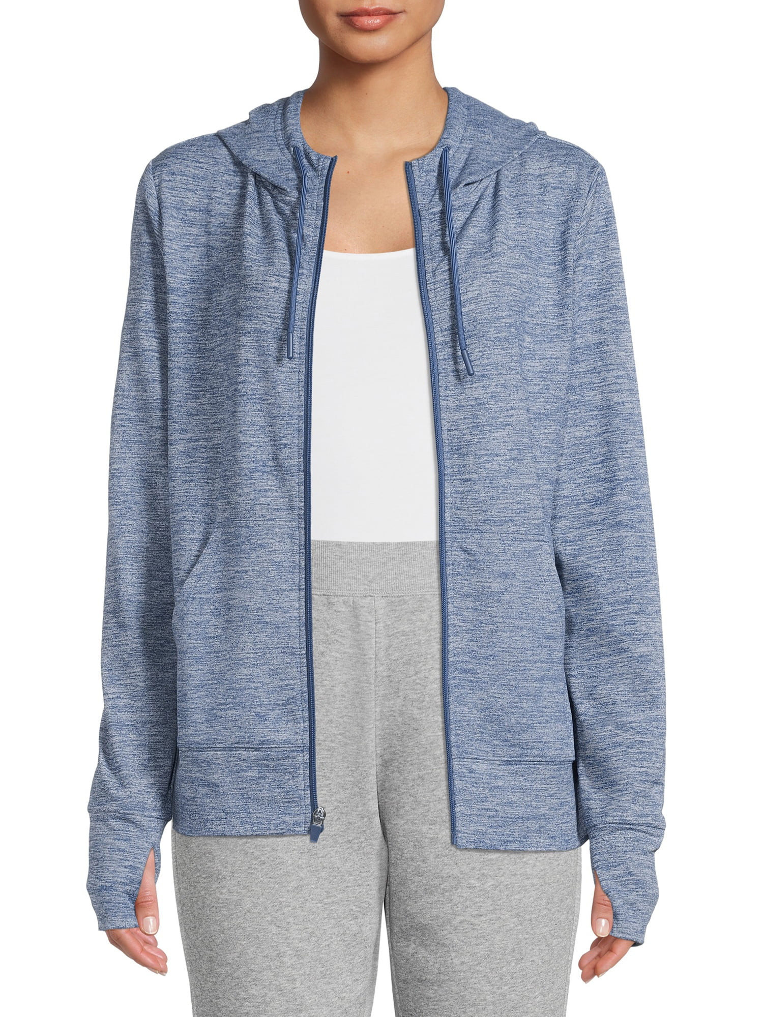 Athletic Works Women's Super Soft Lightweight Zip Up Hoodie Jacket | Walmart (US)