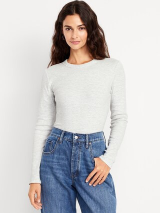 Snug Crew-Neck Long-Sleeve T-Shirt | Old Navy (US)