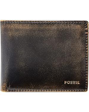 Fossil Men's Wade Leather Bifold with Flip ID Wallet, Black, (Model: ML3882001) | Amazon (US)