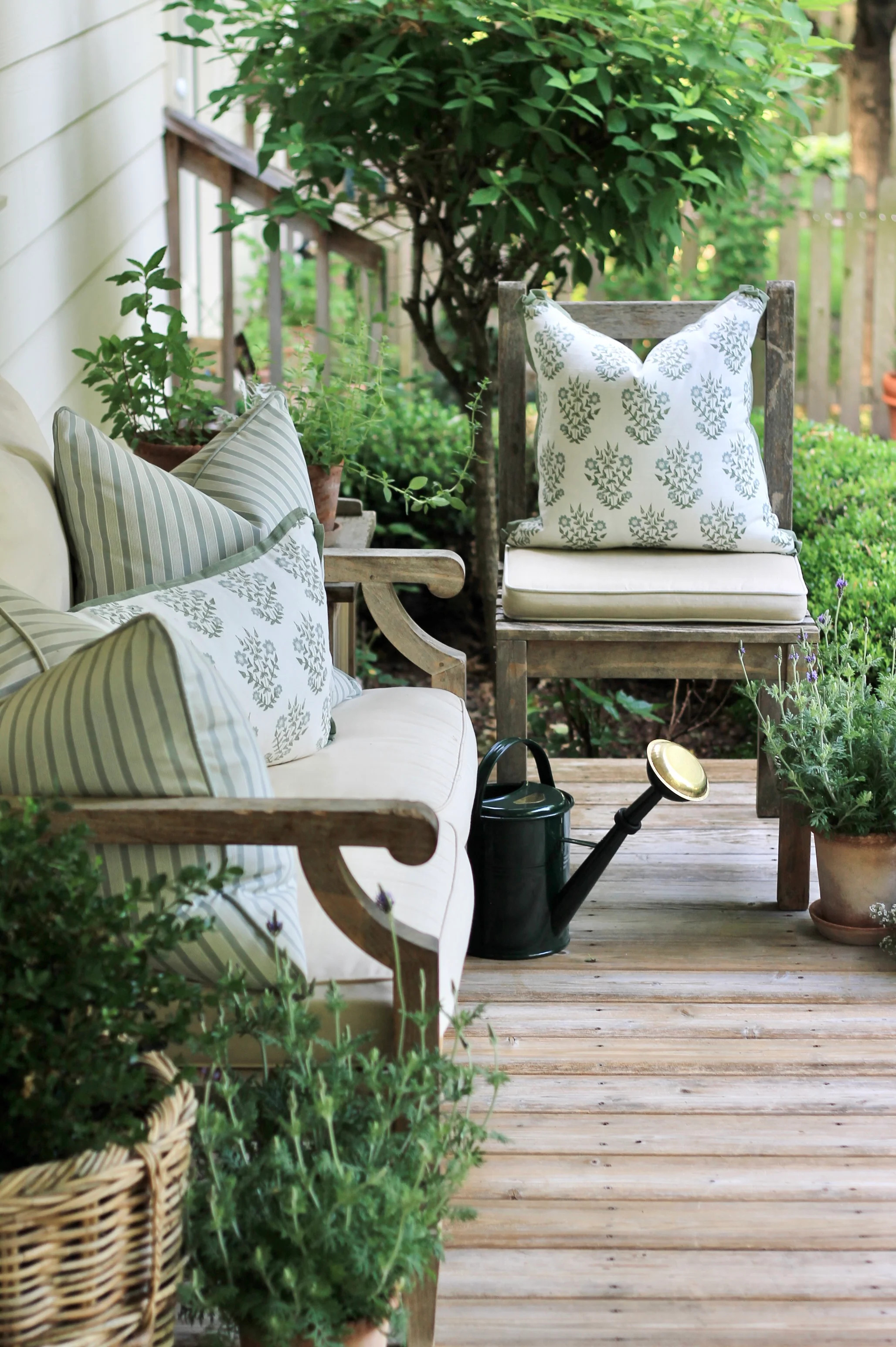 Outdoor Mae Pillow Covers in English Blue | JSH Home Essentials