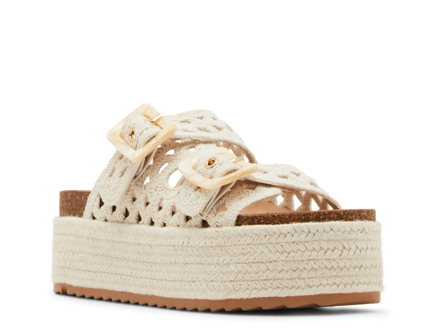 Madden Girl Bali Espadrille Platform Sandal | Women's | Off White | Size 8.5 | Sandals | Footbed | DSW