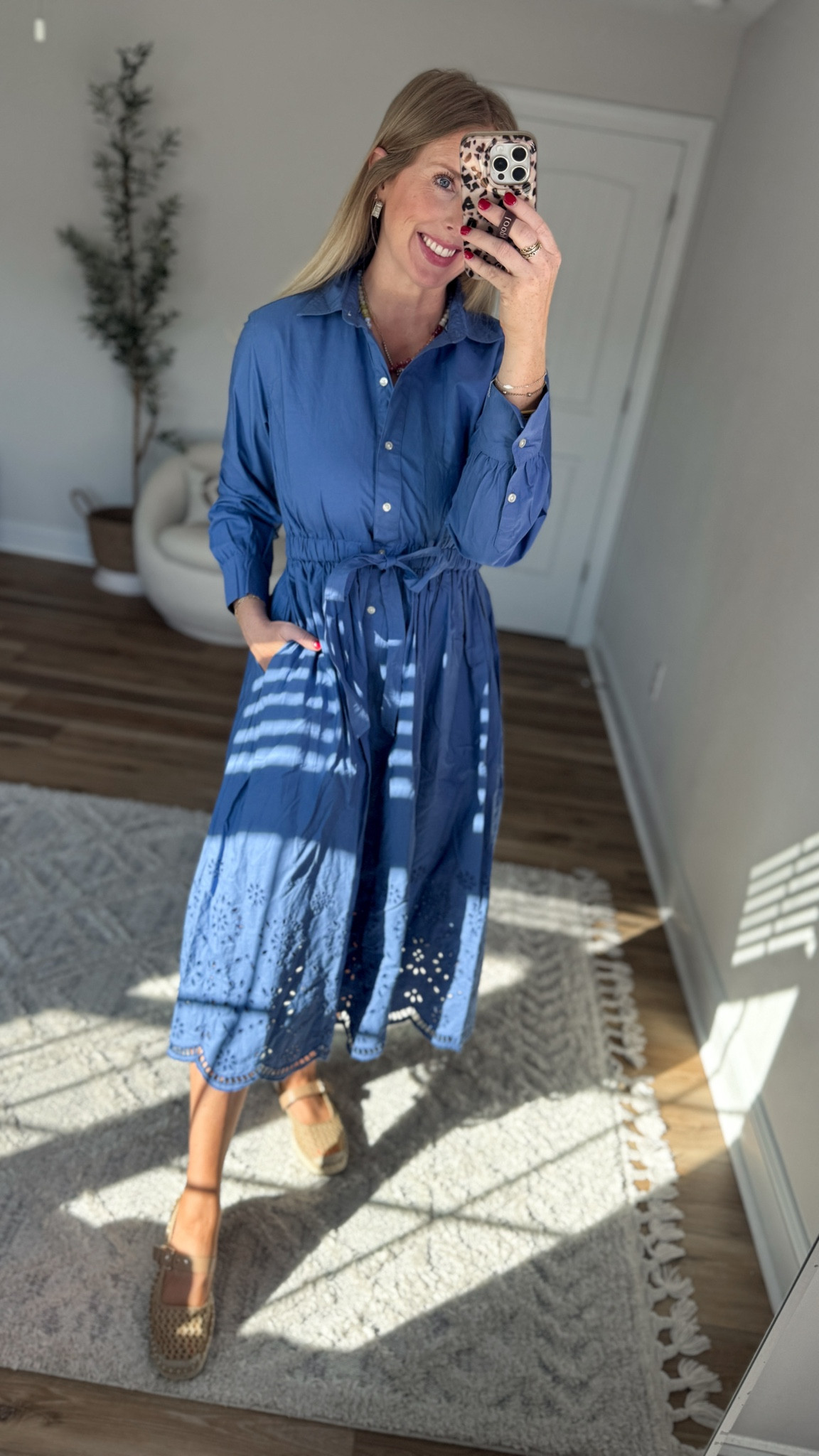 Weekend Walmart Wins try-on
Eyelet hem midi shirtdress- small 

#LTKootd #LTKWorkwear