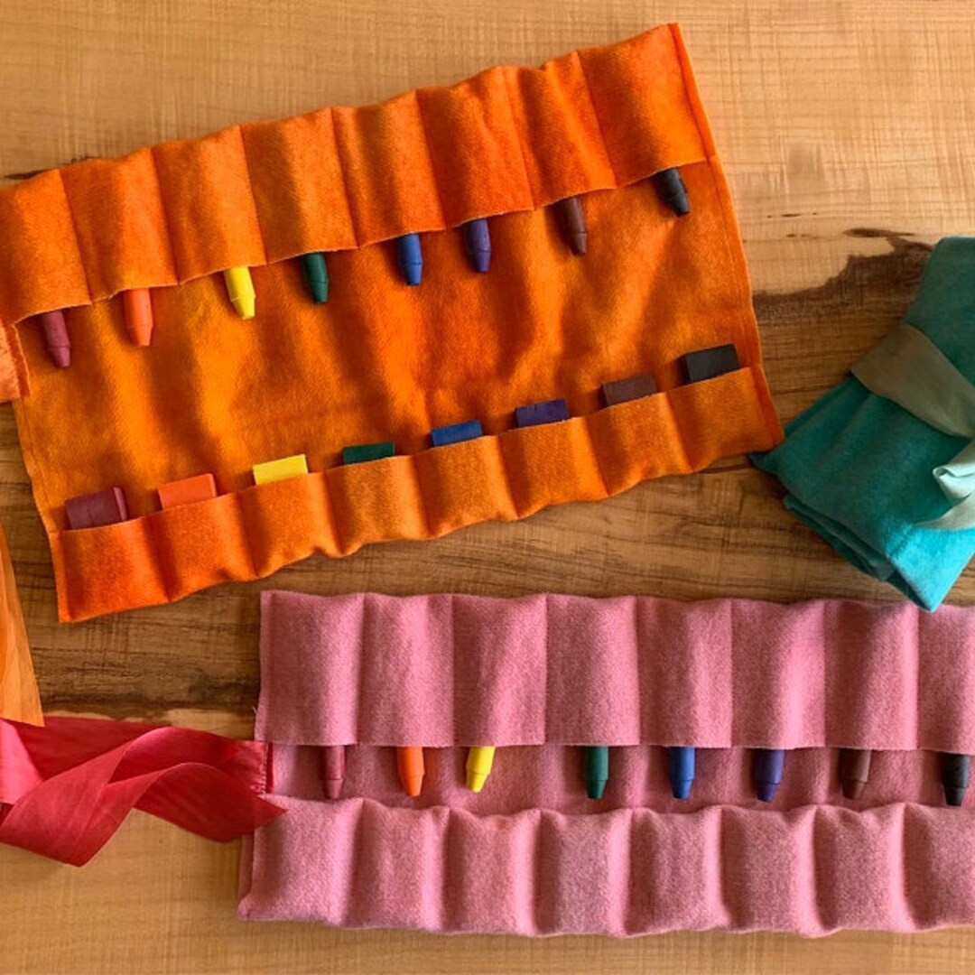 Waldorf Crayon Roll- for Stockmar or Filana Block and Stick Crayons- Crayon Pouch- Waldorf Suppli... | Etsy (US)