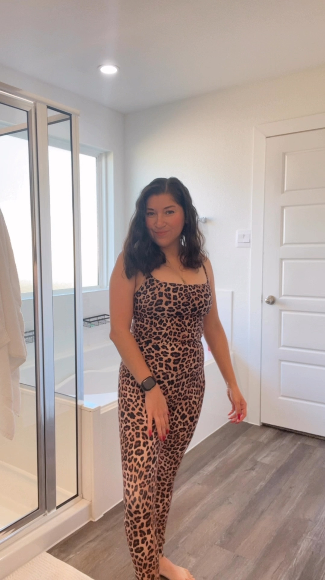 Outfit of the day. Summersalt Jetsetters always for the win with comfort. I love the leopard print. The sports bra is 65% off right now making it only $15!!

#LTKVideo #LTKStyleTip #LTKFitness