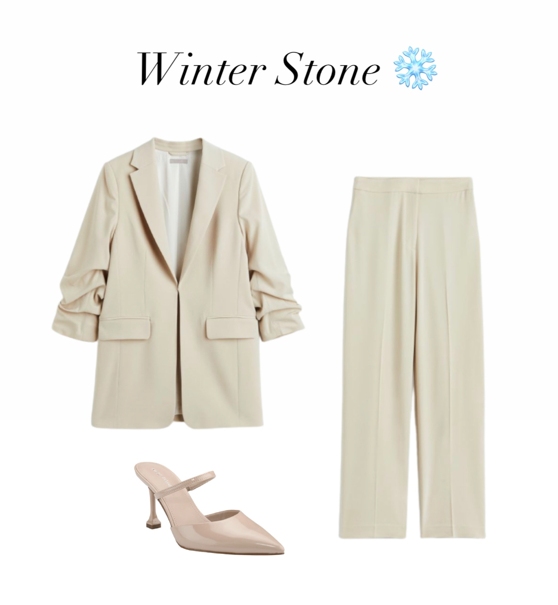 Stone Relaxed Fit Blazer & Pants & Sannek Slingback Pumps

#LTKshoecrush #LTKstyletip #LTKFind