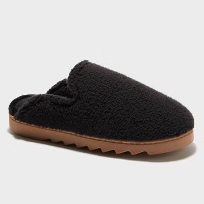 Women's dluxe by dearfoams Saffron Teddy Scuff Slippers | Target