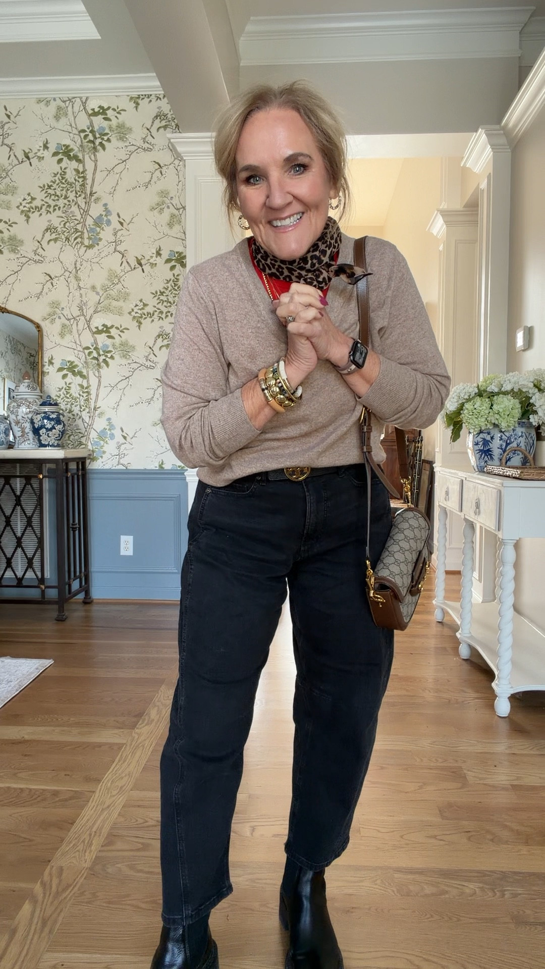 Allie & Bess warehouse sale going on. Check out prices on the website once you tap the link! 
Quince cashmere sized up to a large 
Red t sized up 2 to an XL
3 pair of black denim options 
Quince faded black relaxed straight size 29 waist 28 inseam
Abercrombie straight leg I get the 29 short. This is a no fade black if you want that true black denim.
Loft they’re all jeans. These are not for beginners. But I love them. Wearing a 29 petite.
I’ll link some scarf options as mine from Walmart from last fall

#LTKPetite #LTKSaleAlert #LTKOver40