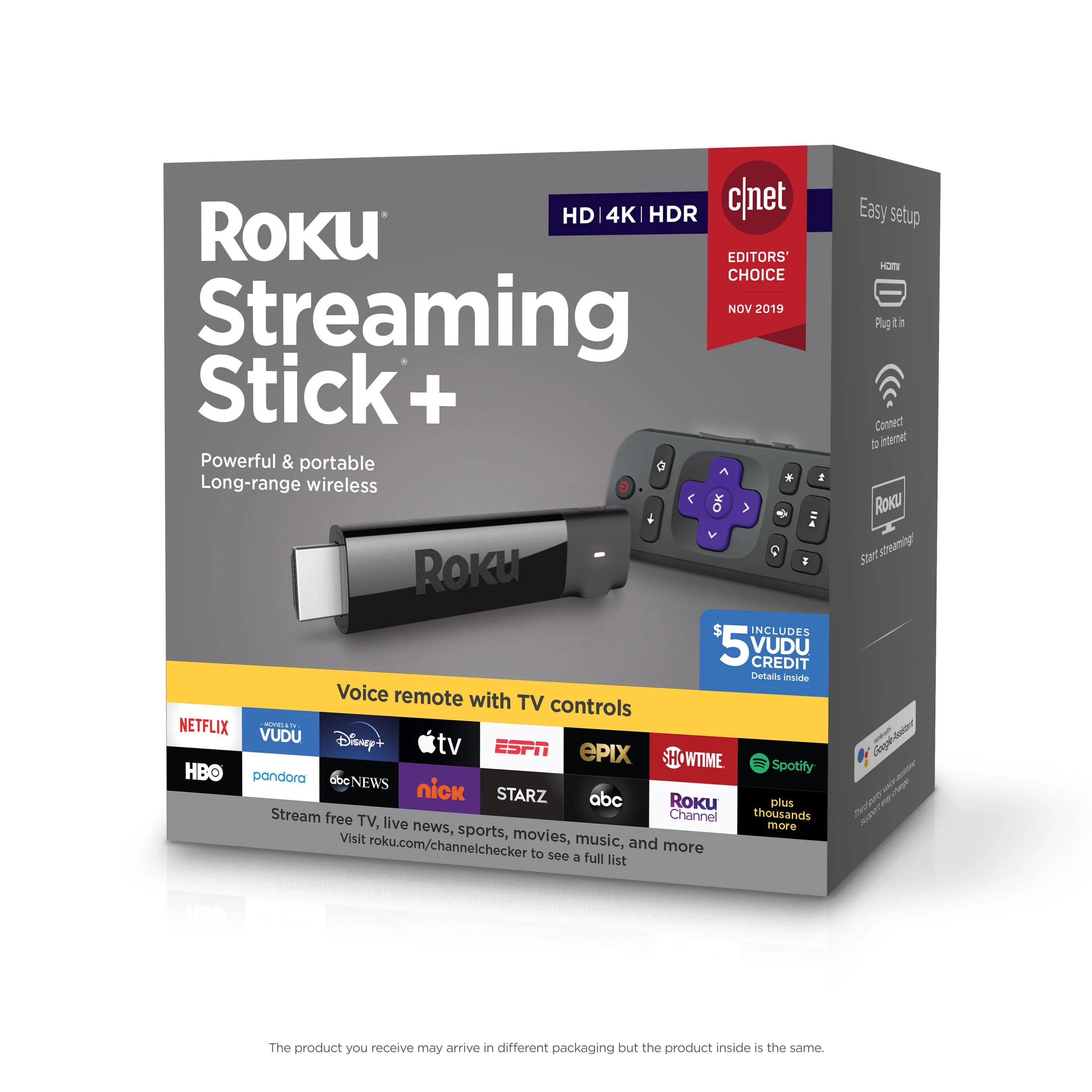 Roku Streaming Stick+ HD/4K/HDR Streaming Device with Long-range Wireless and Voice Remote with T... | Walmart (US)