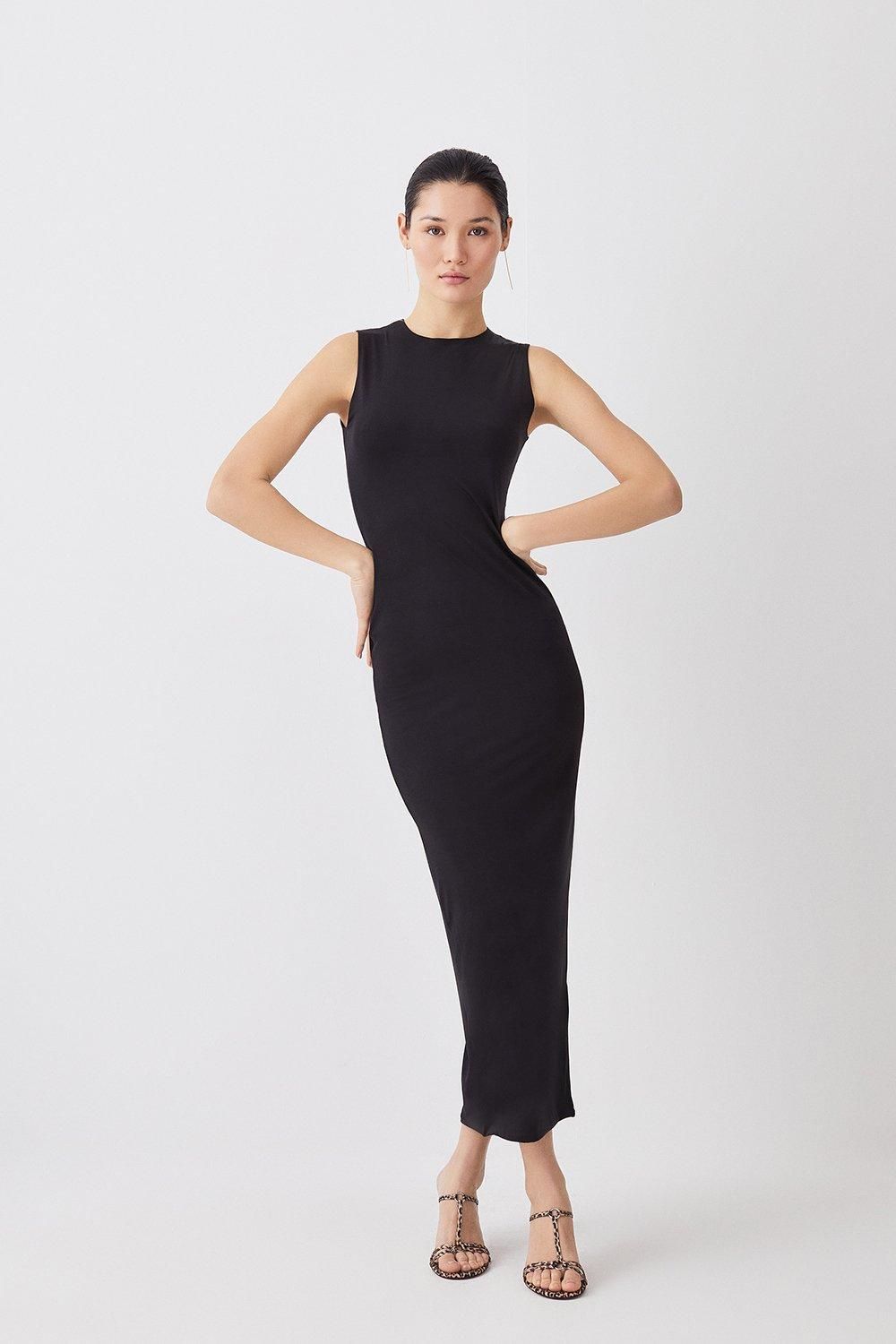 Slinky Jersey Sleeveless Midaxi Dress | Karen Millen US