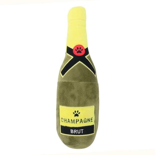 Glow Pups Plush Champagne Bottle Dog Toy, Plush Dog Toy for Birthday Gift, Holiday Party Favor (Champagne Bottle) | Amazon (US)