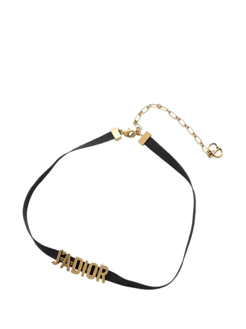Christian Dior Pre-Owned 2000-2025 Nylon Grosgrain Ribbon JAdior Choker Necklace costume necklace - Black | Farfetch Global