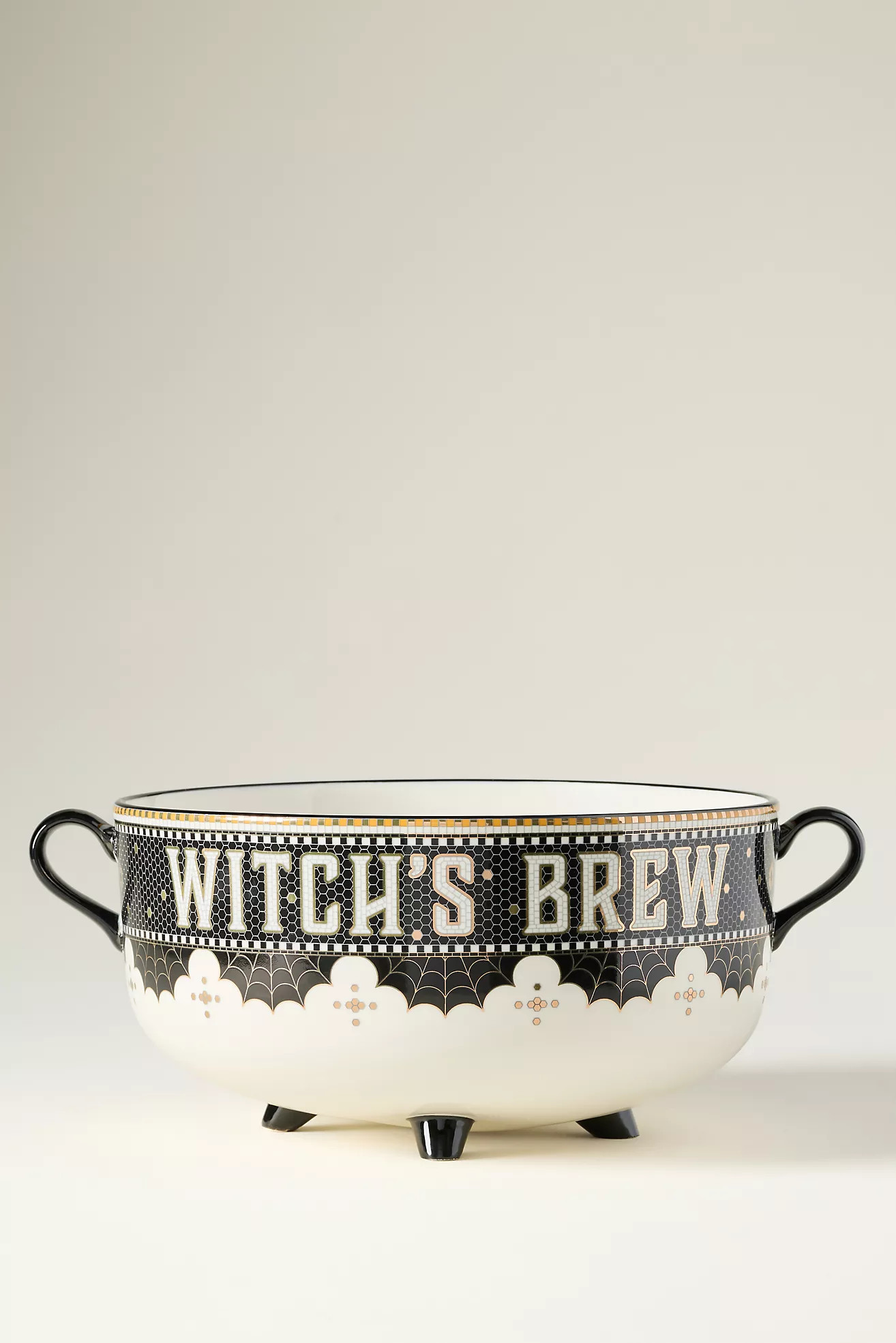 Bistro Tile Stoneware Cauldron Candy Bowl: Halloween Edition | Anthropologie (US)