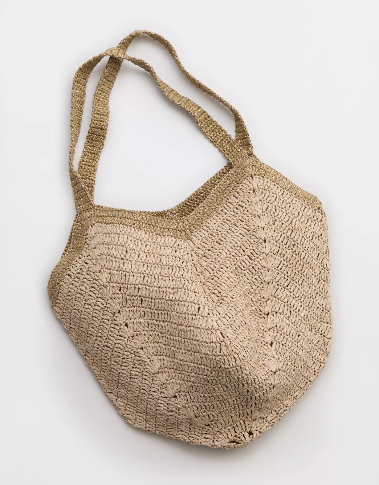 Aerie Crochet Metallic Tote Bag | Aerie