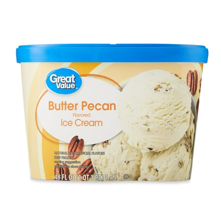 Great Value Butter Pecan Ice Cream, 48 fl oz | Walmart (US)