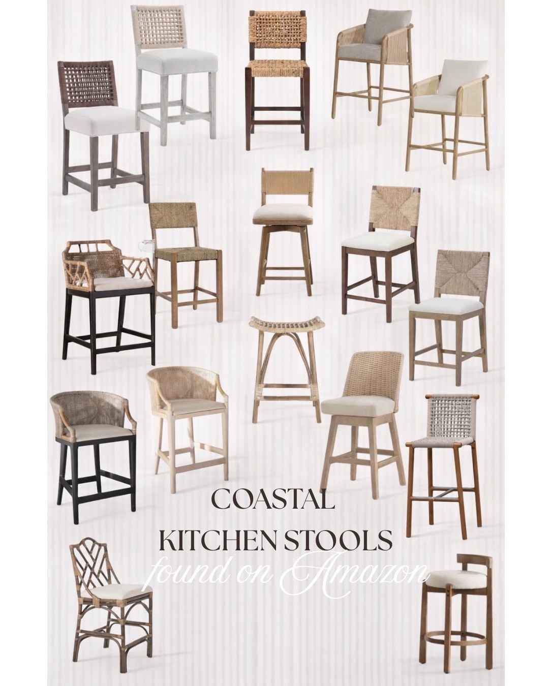 Coastal Counter & Bar Stools 
— Amazon Picks 😍