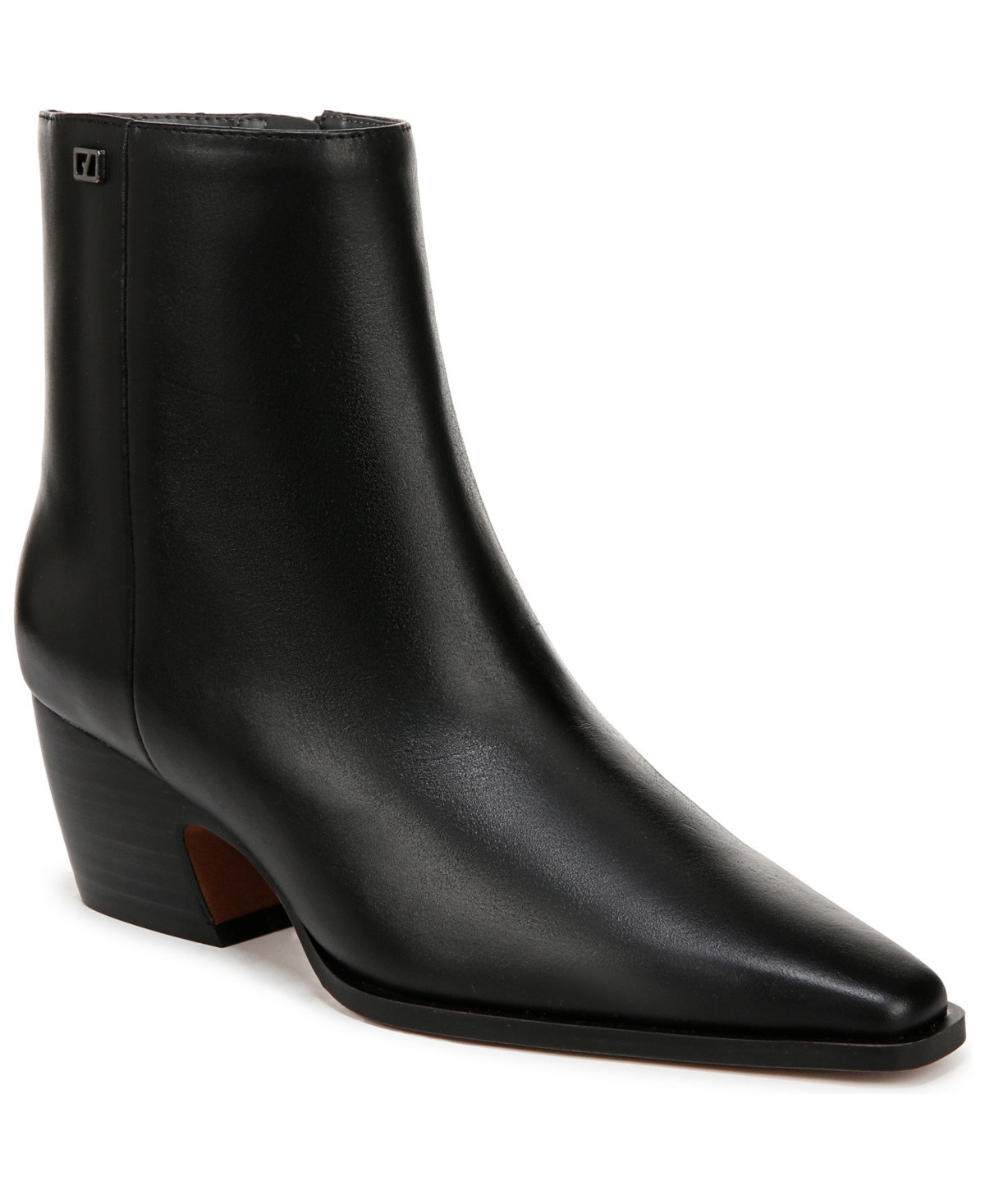 Franco Sarto Women's Vivian Western Block Heel Booties - Black Leather | Macy's