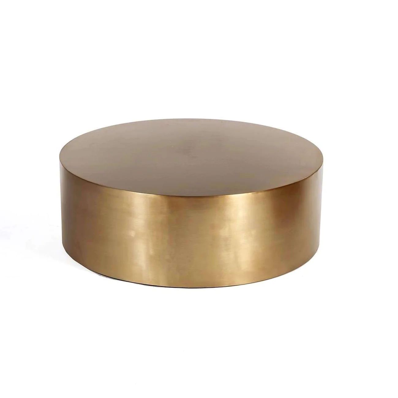 Milo Brass Drum Coffee Table - Round | France and Son