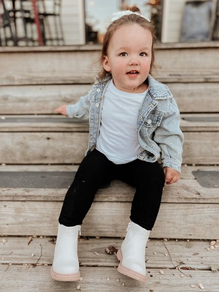 Toddler fall outfit / kids denim jacket / toddler boots / Chelsea boots / toddler leggings / toddler clothes 
 

#LTKSeasonal #LTKshoecrush #LTKkids