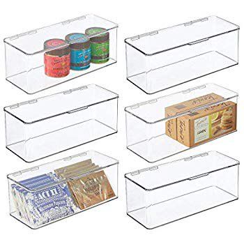 Stackable Plastic Kitchen Pantry Cabinet/Refrigerator Food Storage Container Bin Box with Lid - Orga | Walmart (US)