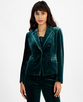 Bar III Women's Velvet One-Button Blazer, Created for Macy's - Macy's | Macy's