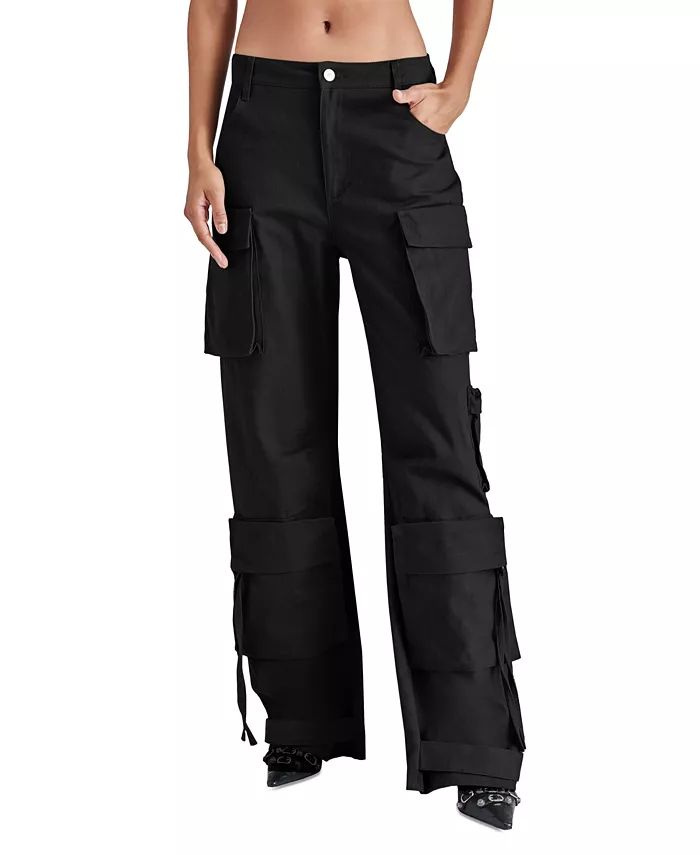 Steve Madden Women's Duo High Rise Cotton Cargo Pants - Macy's | Macy's