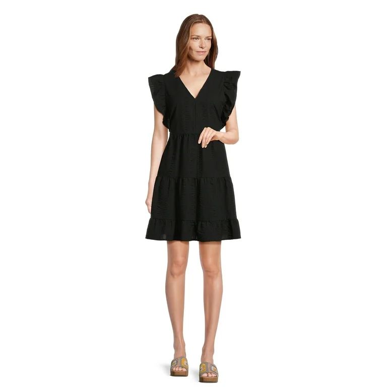 Time and Tru Women's Fit and Flare Mini Dress, Sizes XS-XXXL | Walmart (US)