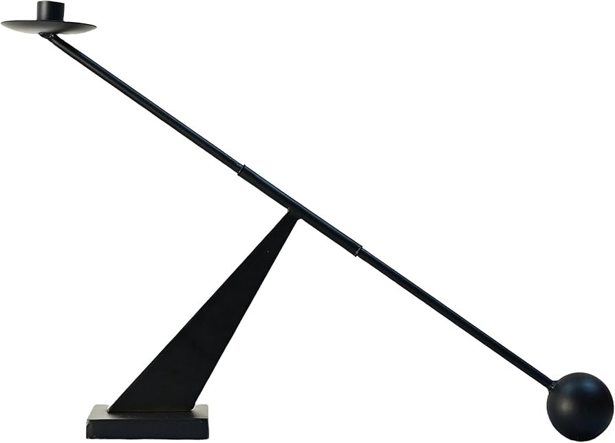 Black Metal Modern Candle Holder Candlestick Holders Decorative Candle Stand, Tapered Candle Hold... | Amazon (US)