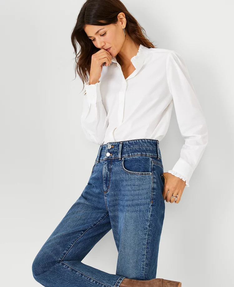 Ruffle Trim Top | Ann Taylor (US)