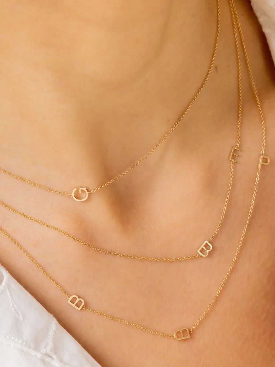The Initial Necklace 14K - 2 Letters | leMel