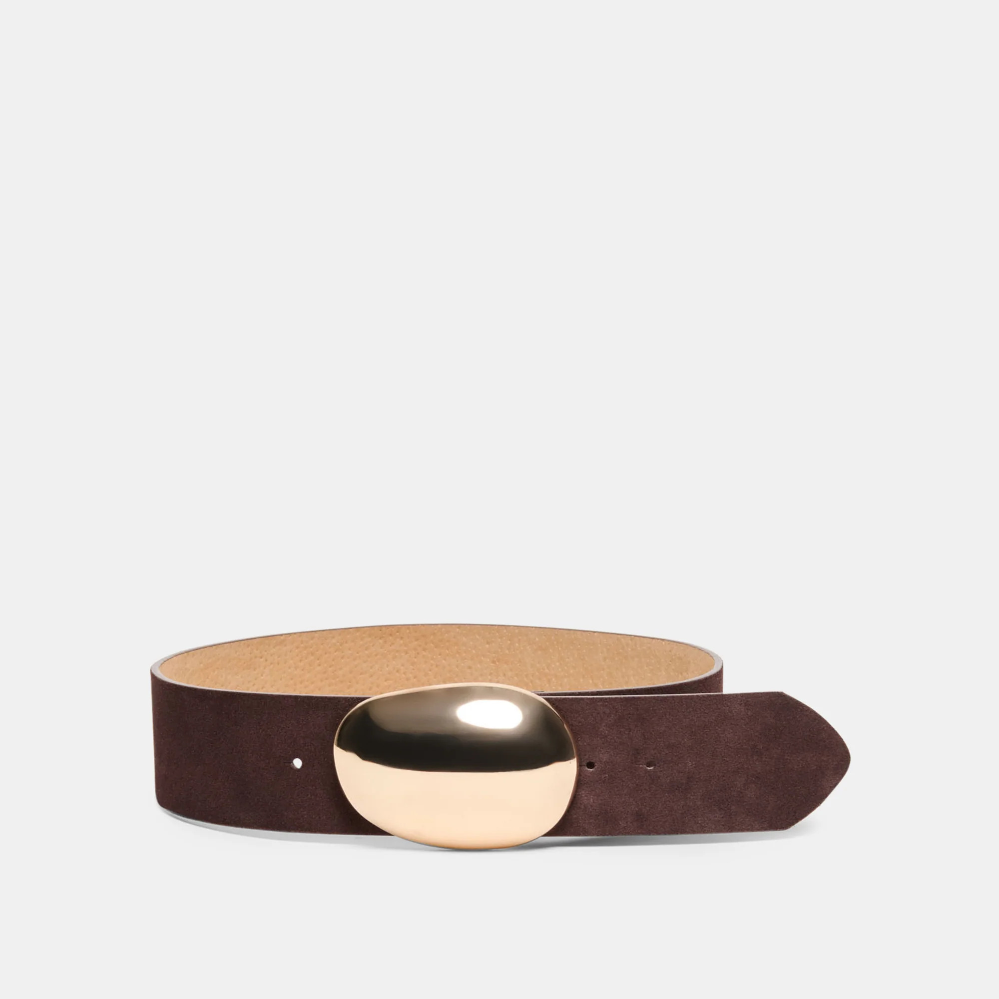 Bubble Buckle Belt Mahogany Gold | DolceVita.com