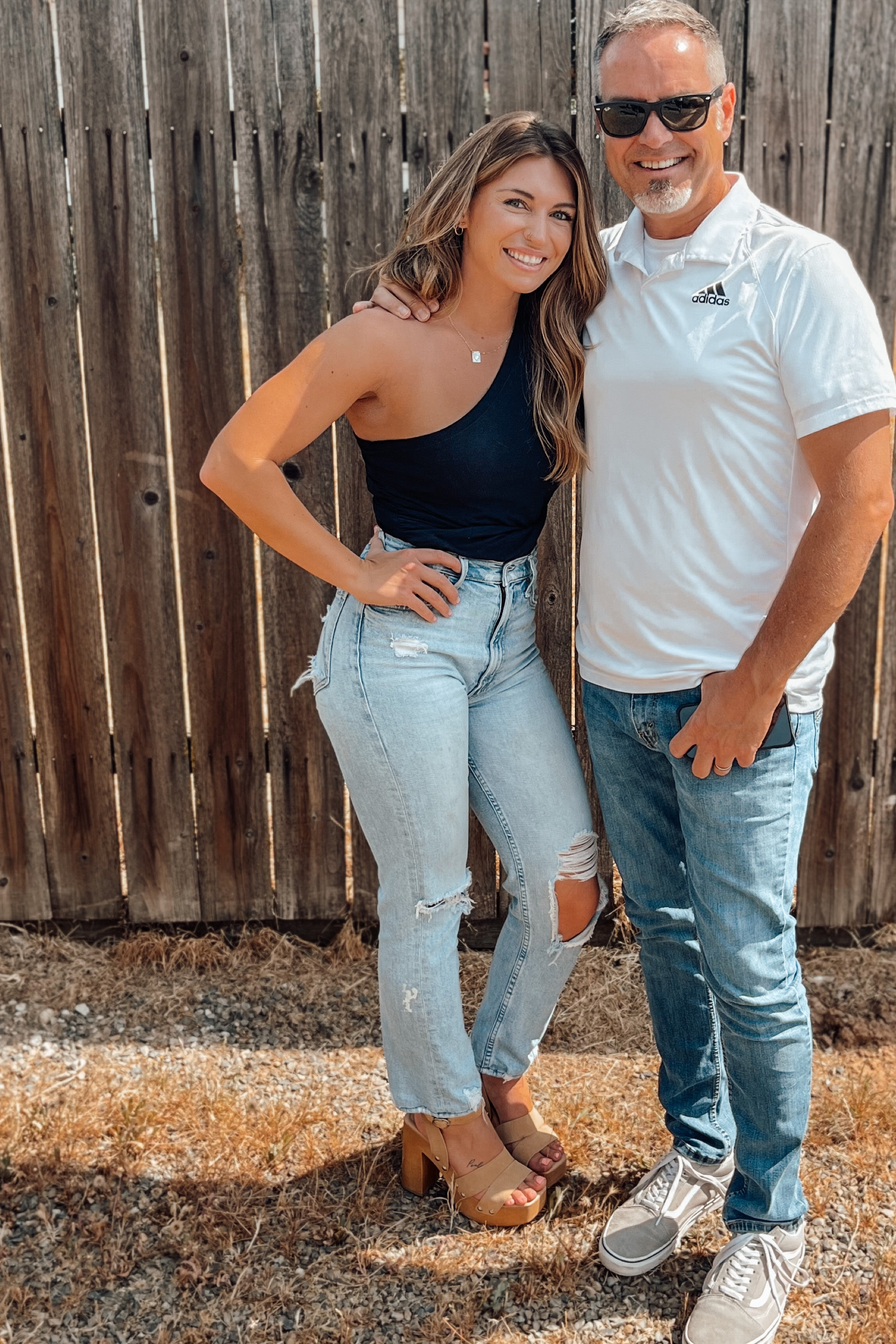 Father’s Day fit 🖤☀️
Wearing the comfiest shoes that are perfect for any occasion, they run true to size I would say! I’m 5’4 137lbs and the jeans I’m wearing are a size 26, they’re nice and stretchy and fit literally like a glove. By far my most loved jean I’ll ever own! 