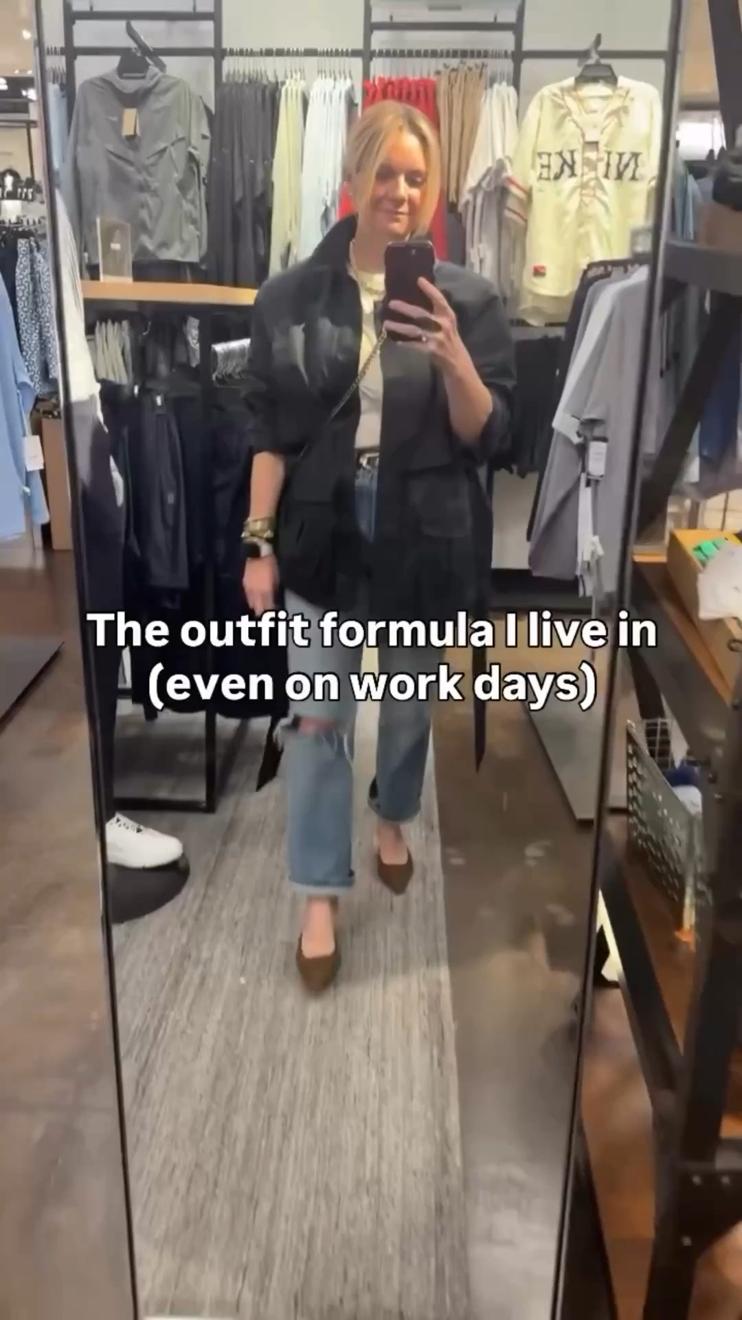 Jacket + fitted top + denim + fun shoes. This formula works every single time—whether I’m pulling looks for clients, running errands, or meeting friends for lunch.

Real closet. Real OOTD. 🙌 These are all pieces I already own — I’ve linked the closest versions I could find because only one is still in stores.

The best outfits aren’t complicated. They’re just repeatable formulas that make getting dressed effortless.

Comment SHOP below to receive a DM with the link to this post on our LTK ⬇ https://liketk.it/61b7q #ltkdayinmylife #ltkover40 #ltkootd