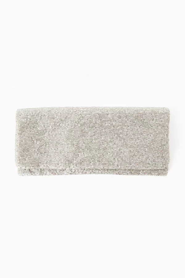Silver Beaded Clutch | Tuckernuck (US)