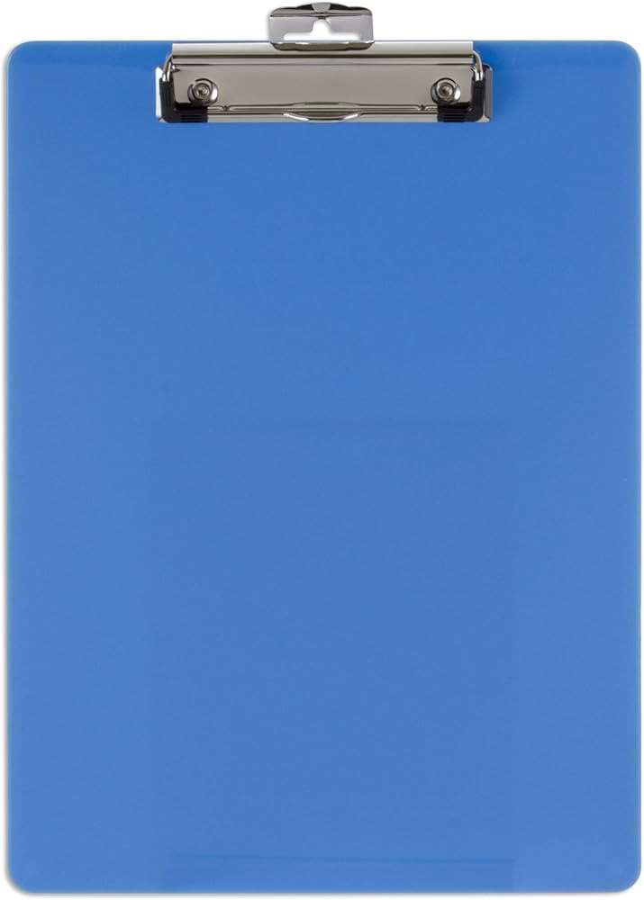 Officemate Recycled Plastic Clipboard, Holds 8.5 x 11 Sheets, Blue | Amazon (US)